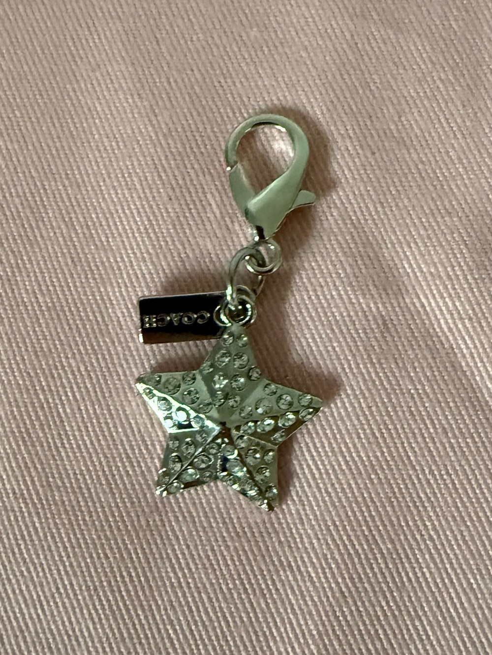 Coach DIY Silver Crystal Star Charm